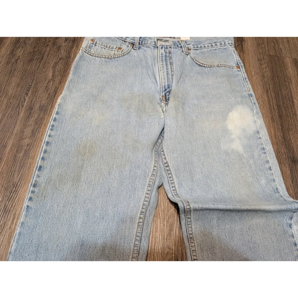 VTG Levis 505 Jeans Light Wash Denim Regular Fit Straight Leg Size‎ 34x30 READ